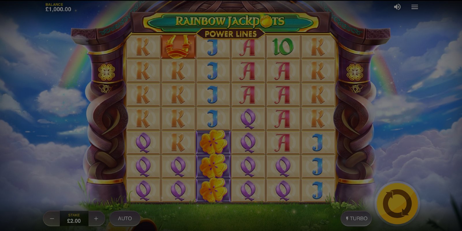 Rainbow Jackpots Power Lines demo