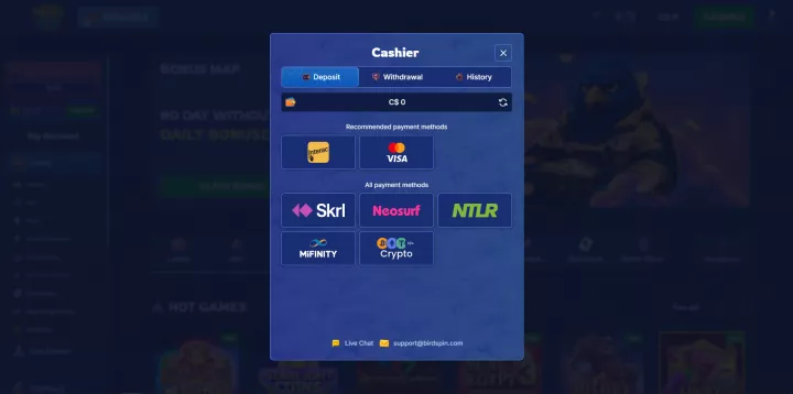BirdSpin Casino 14