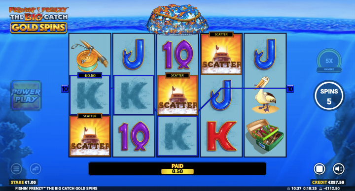 Fishin’ Frenzy The Big Catch Gold Spins 15
