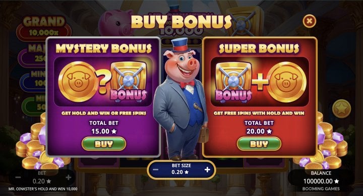 Mr. Oinkster’s Hold & Win 10,000 15