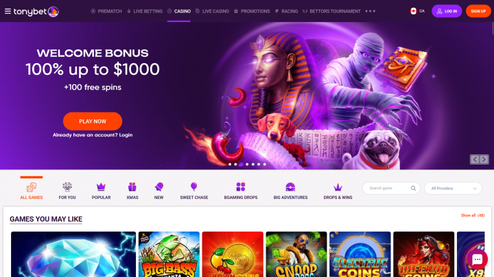 TonyBet Casino 1