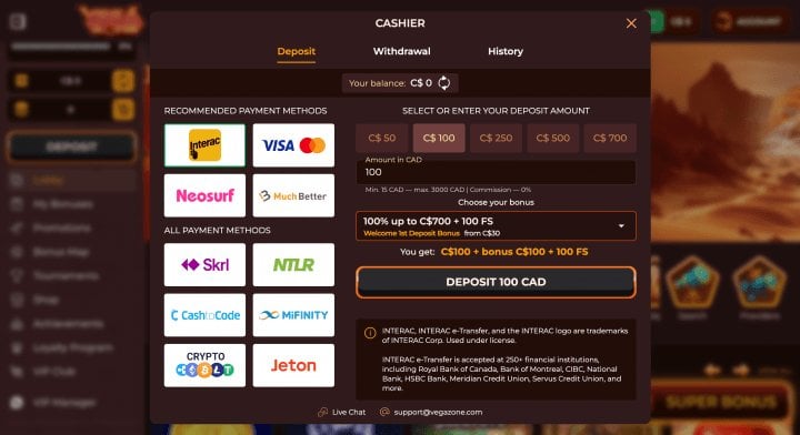 Vegazone Casino 17