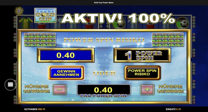 Gold Cup Power Spins 2