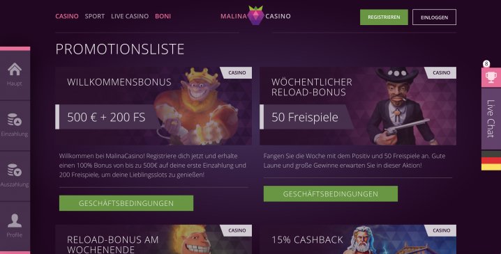 Malina Casino | ᐉ Bonus | 2025 Erfahrungen und Test