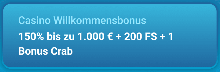 Interface Vegasino présentant les promotions et les jeux