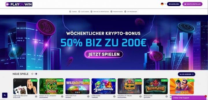 Playouwin casino mit den besten Promotions & Boni