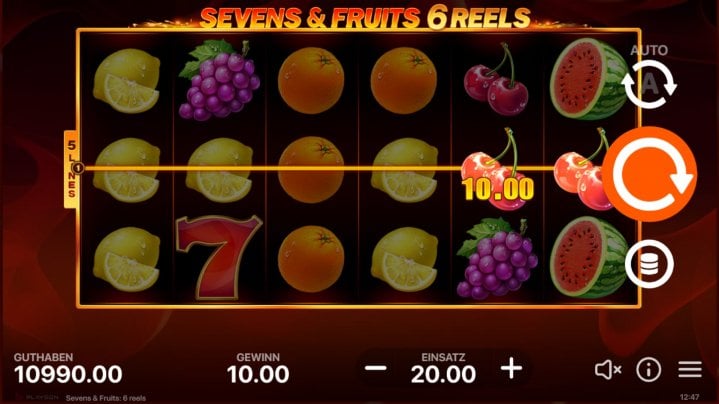 Sevens & Fruits 6 Reels 1