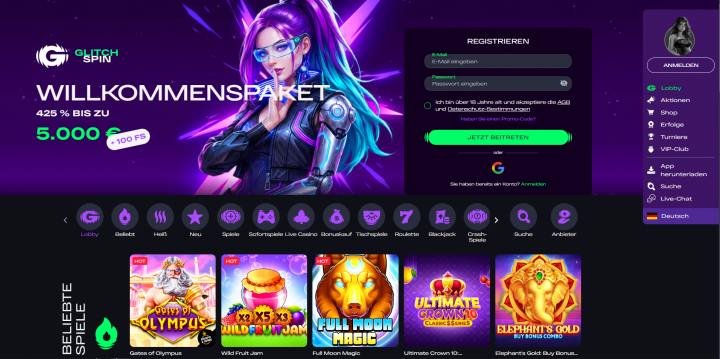 GlitchSpin Casino 1
