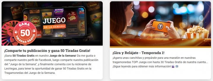 Tiradas gratis temporada