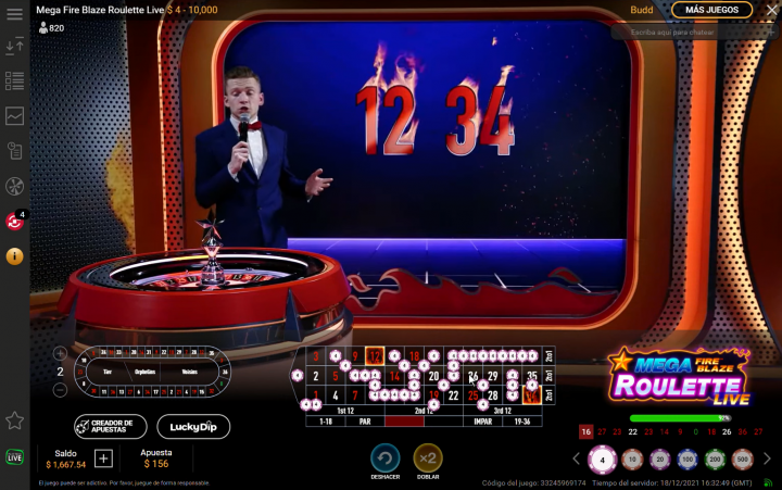 Ruleta Mega Fire Blaze Live 3