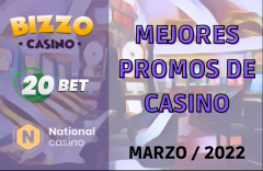 Bizzo Casino, 20 Bet, & National Casino: Tiradas gratis y mucho más