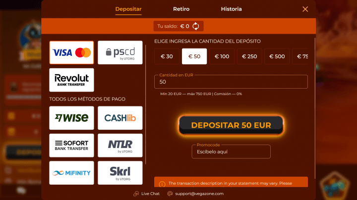 Vegazone Casino 16