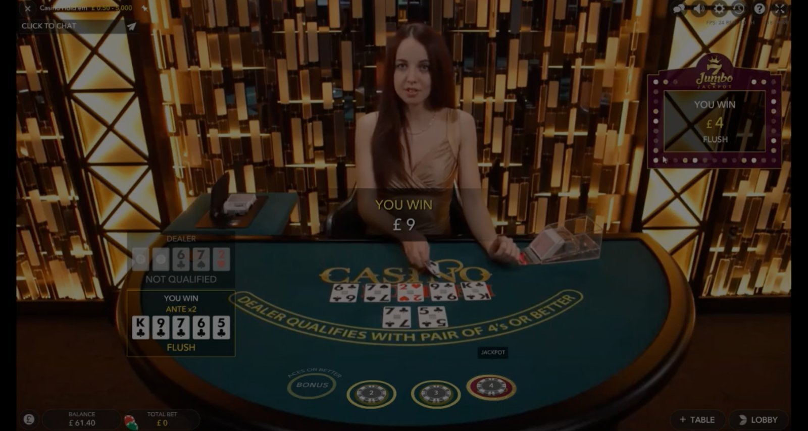 Casino Hold’em Jumbo 7 demo