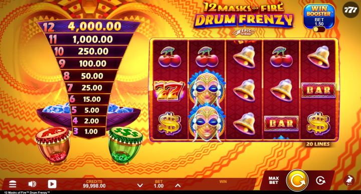 12 Masks of Fire Drum Frenzy 1
