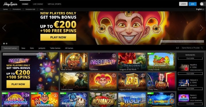 HeySpin Casino 1