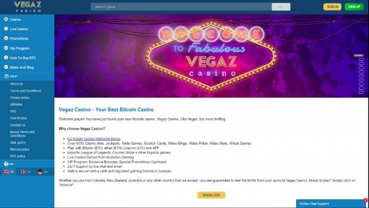 Vegaz Casino 1