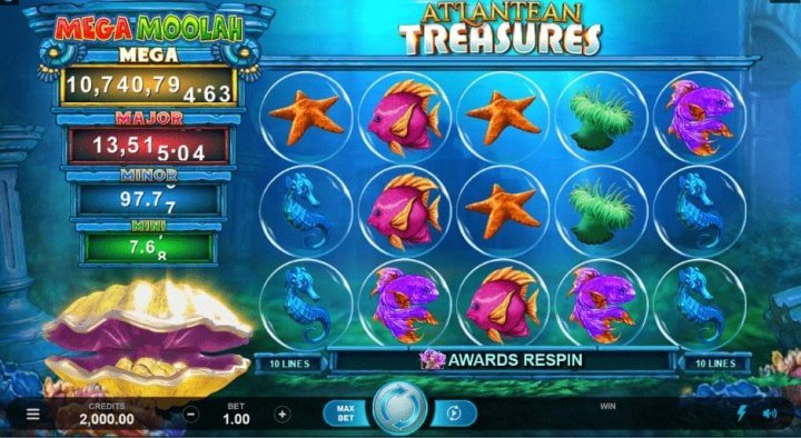 Atlantean Treasures Mega Moolah 1