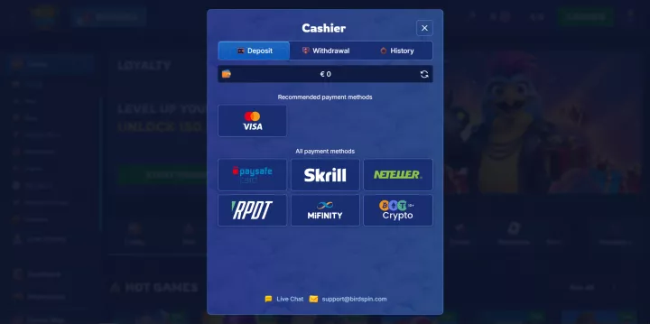 BirdSpin Casino 14