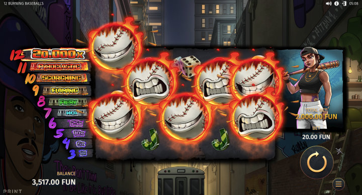 12 Burning Baseballs 7