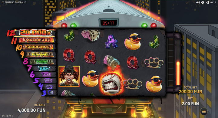 12 Burning Baseballs 3