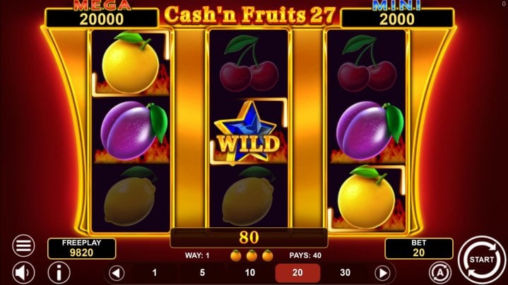 Cash’n Fruits 27 Hold and Win 1