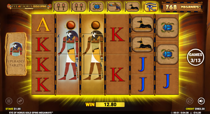 Eye of Horus Gold Spins Megaways 15