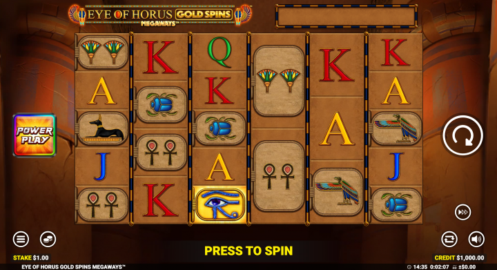 Eye of Horus Gold Spins Megaways 1