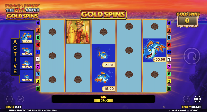 Fishin’ Frenzy The Big Catch Gold Spins 16