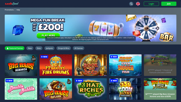 LuckLand Casino UK 1