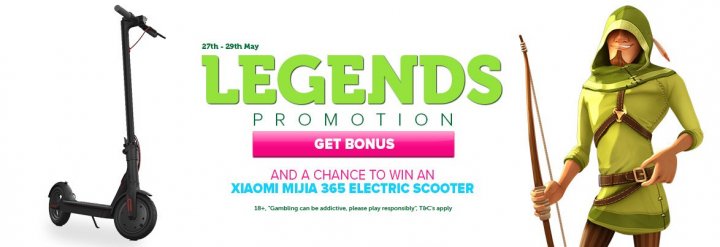 Win An Electric Scooter Playing Casino Luck’s Legends Promo