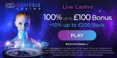 Genesis Global Casinos Announce Live Casino Cashback Bonus!