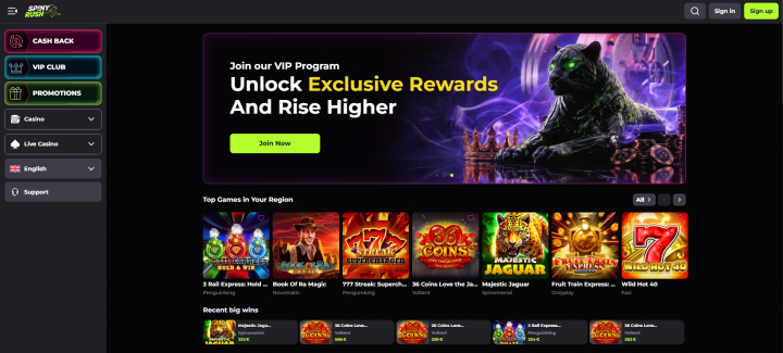 SpinyRush Casino 1