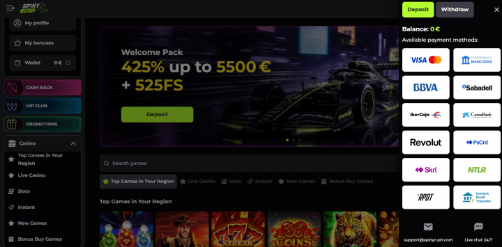 SpinyRush Casino 12