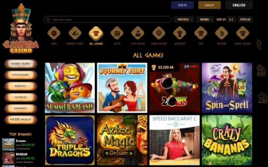 Cleopatra Casino [register & login] €8000 bonus and free spins