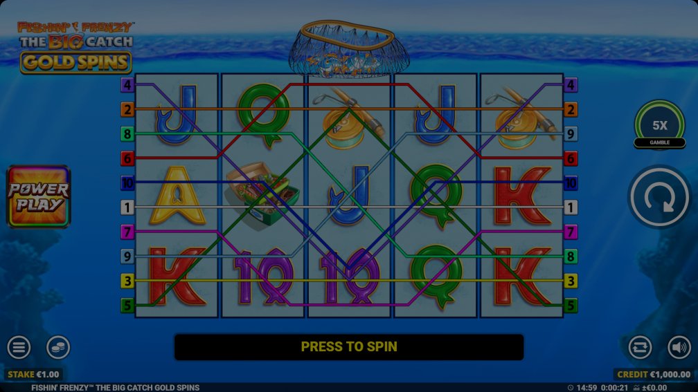 Fishin’ Frenzy The Big Catch Gold Spins demo