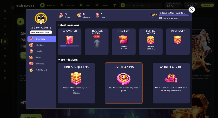 SpinzWin Casino 10