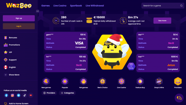 Wazbee Casino 1